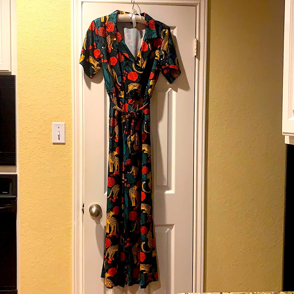 America & Beyond Jaguar Print Romper